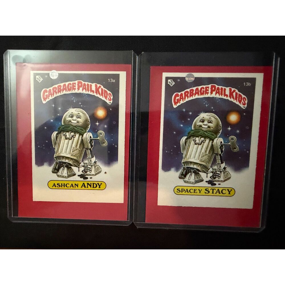 Vintage 1985 Topps Garbage Pail Kids UK Minis Series 1 13A and 13B